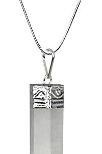 Selenite Crystal Healing Pencil Point Pendant For Heart And Throat Chakra Pendant Necklace For Girls Women Men Christmas Gift