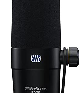 PreSonus PD-70 Dynamic Vocal Microphone for Broadcast, Podcasting, and Live Streaming