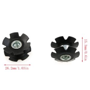 E-outstanding Star Nut 2PCS Bike Cycling Bicycle Metal Headset Star Nut Accessories for Forks 1-1/8 Inch