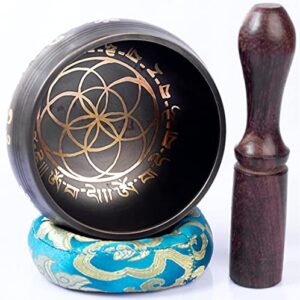 Tibetan Singing Bowl Set Bronze - Master Healing Grade - Authentic Handcrafted Sound Bowl by Himalayan Bazaar