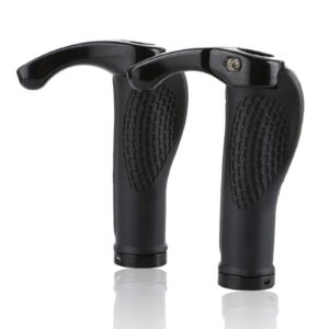 Struggling D Rubber Bike Handlebar,Ergonomic Antislip Bike Bicycle Lock-on Handlebar Cover,Bike Accessories for 22.2mm Handlebar-Black