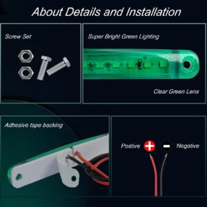 VVFLED 4Pcs Boat Navigation Lights, Stern Lights for Boats, Marine Led Strip Lights for Boat Lights Bow and Stern for For Yacht Fishing Pontoon Boat Sailboat Kayak Bass Boat Vessel(Red & Green)