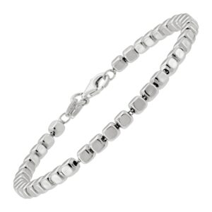 silpada 'cubic bliss' bead bracelet in sterling silver, 7"