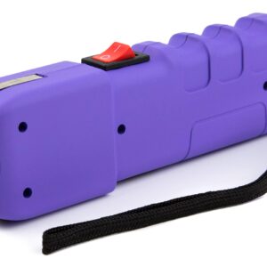 POLICE 928 Stun Gun with LED Flashlight and Siren Alarm, Purple