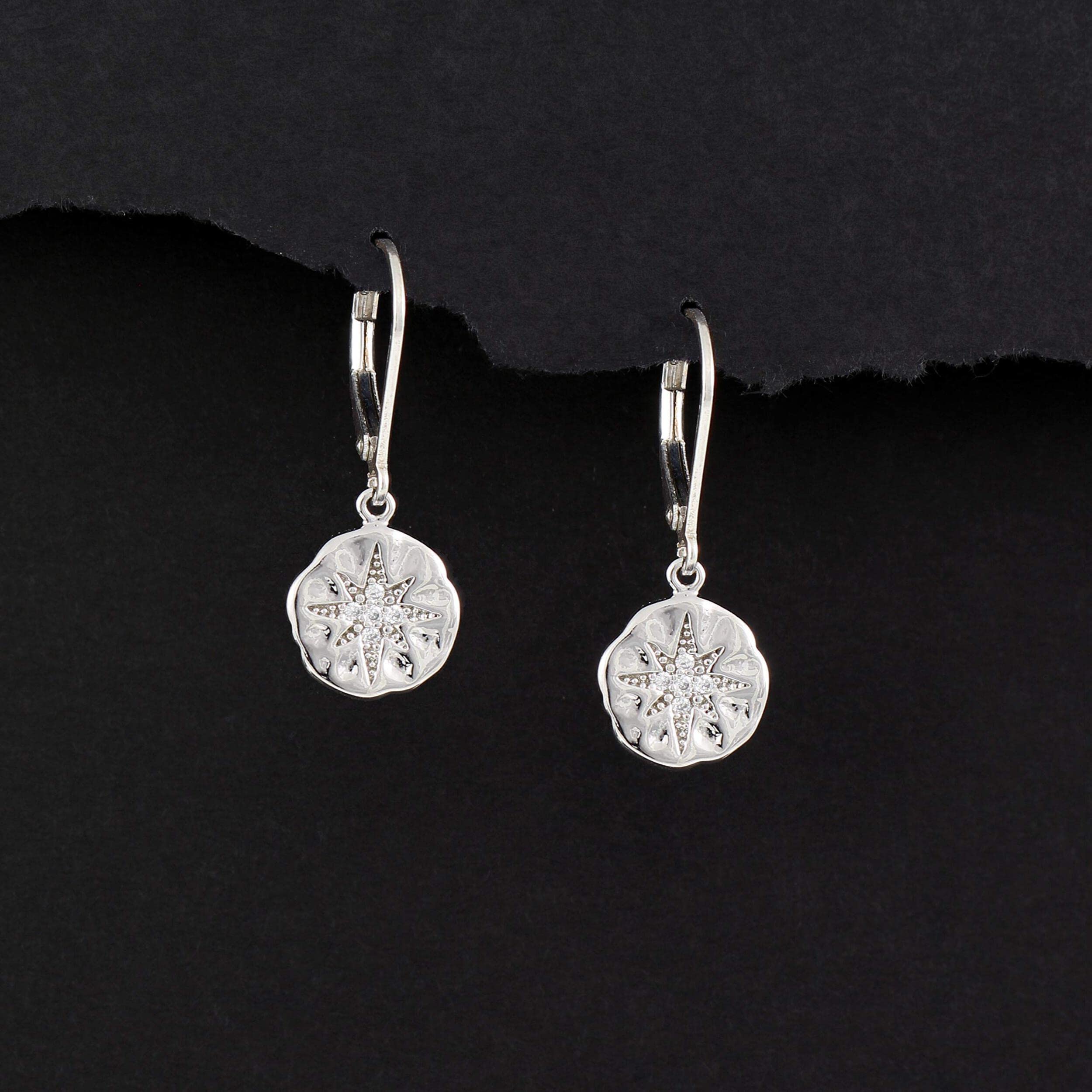 Retirement Gift for Women • Enjoy the Next Chapter • Diamond Starburst Earrings • Congratulations • You'll be Missed • Be Proud of the Difference You Have Made Yellow Gold