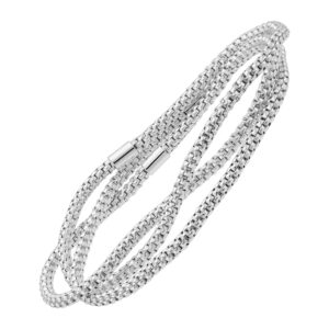 silpada 'beaded trinity' chain bracelet in sterling silver, 6.75"