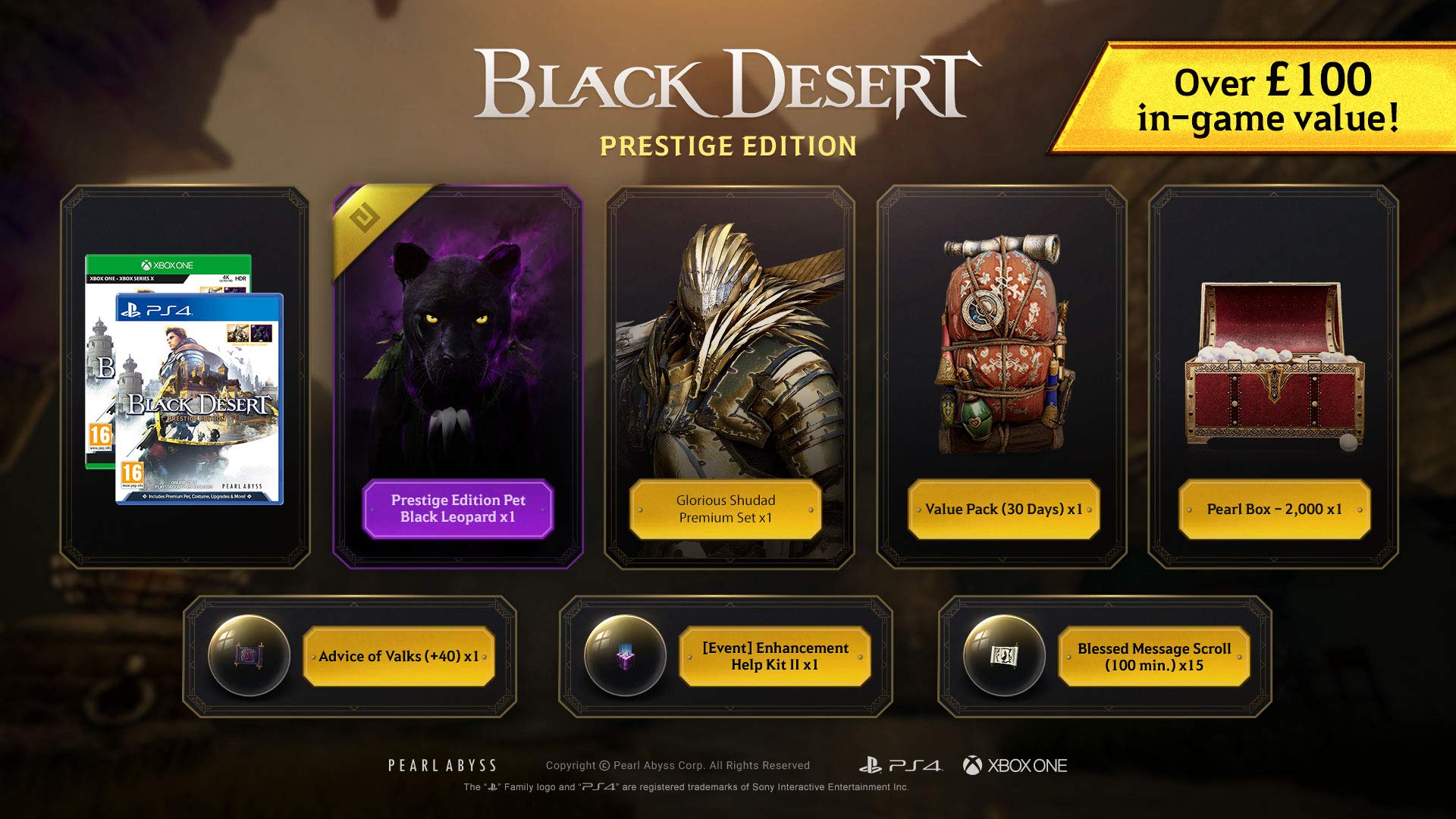 Black Desert Prestige Edition (Physical Disc) (PS4)