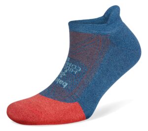 balega hidden comfort no-show running socks for men and women (1 pair),cherry/denim, medium