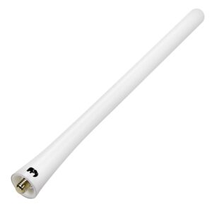 one250 7" inch flexible antenna, compatible with ford f-series (f-150 f-250 f-350 super duty ford raptor ranger trucks 1997-2024) - designed for optimized fm/am reception (white)