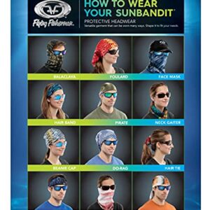 Flying Fisherman SunBandit: Neck Gaiter Mask for Men & Women, UV Face Protection for Sports & Outdoors, Lightweight Multi-Functional Outdoor Clothing | Wave Break, Blue (SB1739)