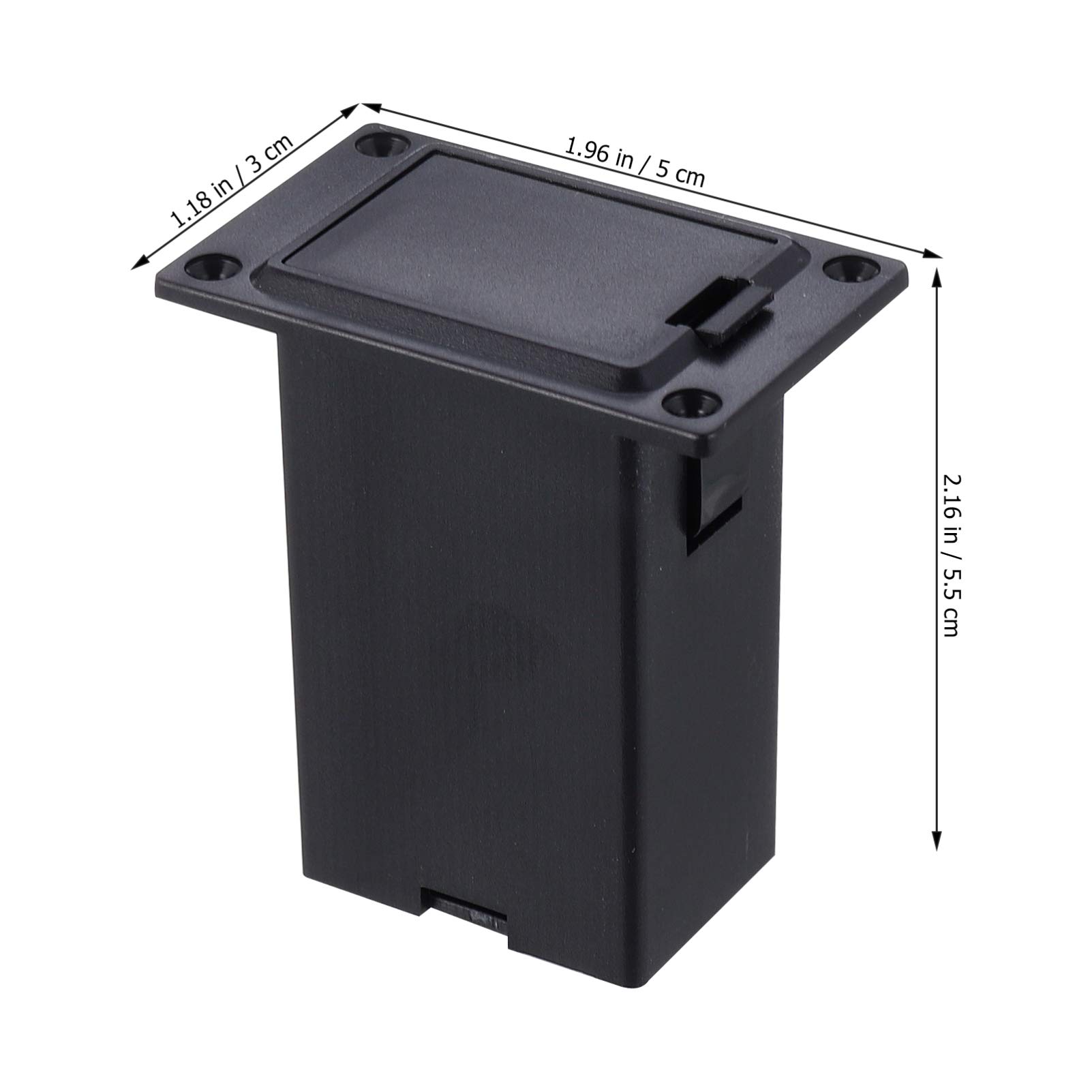 3pcs Pickup Battery Box 9V Plastic Guitar Active Battery Case Holder for Guitar Bass Pickup Replacement Tool (Black)