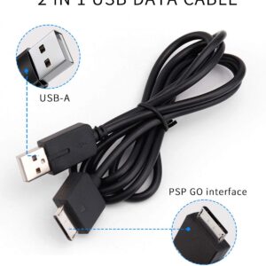 Hyacinyh Data Sync Transfer Power Charger Cable Cord Compatible with PSP Go Power Cable, Data and Power Cable Fit for Sony PSP Go 2 in 1 USB 2.0