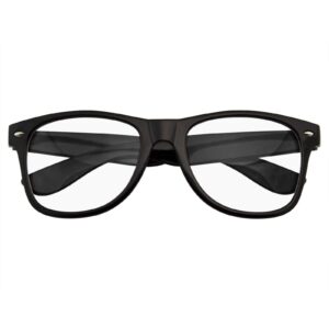 Art+Social 10 Black Nerd Glasses - Clear Lenses