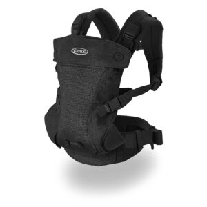 graco cradle me 4 in 1 baby carrier | includes newborn mode with no insert needed, black onyx