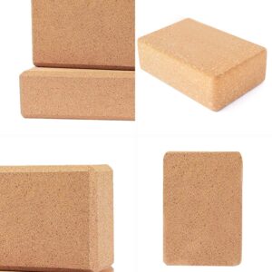 AW Direct Cork Yoga Blocks, Non-Slip Cork Block for Exercise, 100% Natural, Eco-Friendly Exercise Blocks to Improve Stability, Poses, Flexibility, and Alignment, Pack of 2 Fitness Blocks