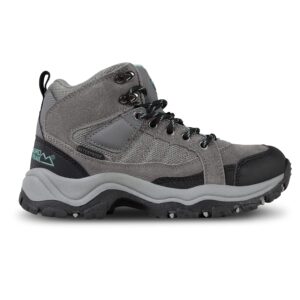 Nord Trail Mt. Hunter Hi II Hiking Boots for Women - Charcoal & Mint Suede - 8.5