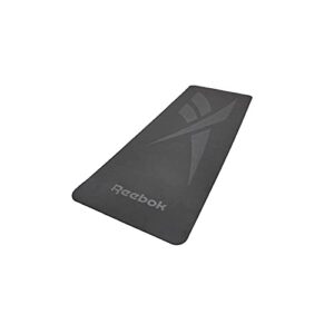 reebok yoga mat - lightweight, compact, rollable, and cushioned supportive workout mat for yoga, pilates, and general exercise - non slip tpe yoga mat with non slip texture - 5mm, black