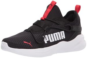 puma softride rift slip-on pop (little kid) puma black/high-risk red 1 12 little kid m