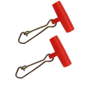 10/25/40pcs Fishing Snap Swivel Fishing Line Slides High Strength Double Lock Snaps Stainless Steel Slider Swivel Snap Kit Fishing Tackle Red 5# (40pcs)