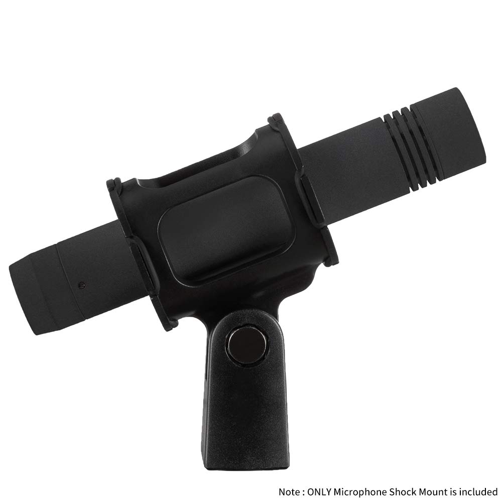 LYRCRO Microphone Shock Mount Holder Clip Mic Anti-Vibration for Condenser Shotgun Mic like Rode NTG-1 NTG-2 NTG-3 NTG-4 NTG-4+ NTG-5 Sennheiser MKE 600