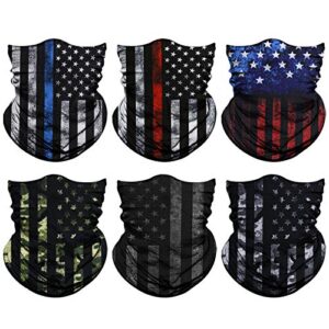 venswell neck gaiter mask, sun mask, rave bandana face mask, seamless face scarf, headband for men women (a-flag 3)