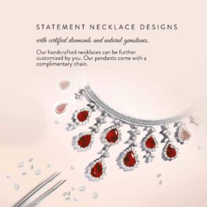 Diamondere Natural and Certified Ruby and Diamond Butterfly Petite Necklace in 14k Yellow Gold | 1.11 Carat Quality Pendant with Chain