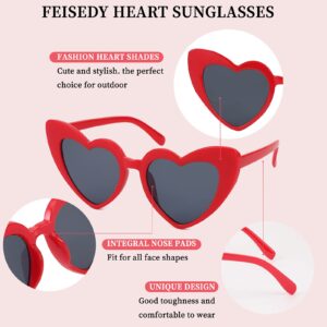 FEISEDY Vintage Heart Shaped Sunglasses Women Stylish Love Eyeglasses B2421-P1