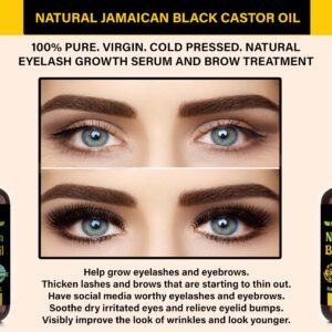 Jamaican Black Castor Oil (10.15 fl oz) - 100% Pure for Hair, Eyelash & Eyebrow Growth, Hair Loss Prevention Serum