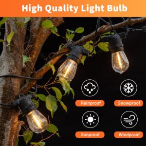 ALAMPEVER LED String Light Bulbs,E26 Bulb for Outdoor String Lights Bulb,24 Pack Waterproof S14 Replacement LED Bulbs，5W,2200K Warm White，Non-Dimmable