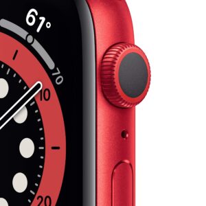 Apple Watch Series 6 (GPS, 44mm) - Red Aluminum Case with Red Sport Band (Renewed)