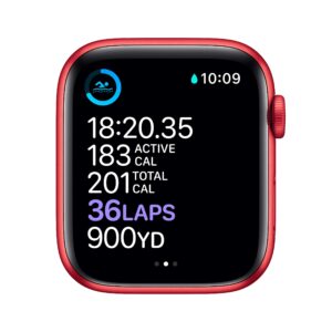 Apple Watch Series 6 (GPS, 44mm) - Red Aluminum Case with Red Sport Band (Renewed)