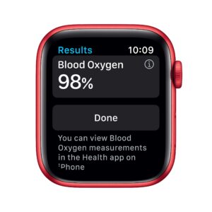 Apple Watch Series 6 (GPS, 44mm) - Red Aluminum Case with Red Sport Band (Renewed)