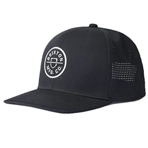 brixton unisex adult crest x mp snapback baseball cap, black, one size us