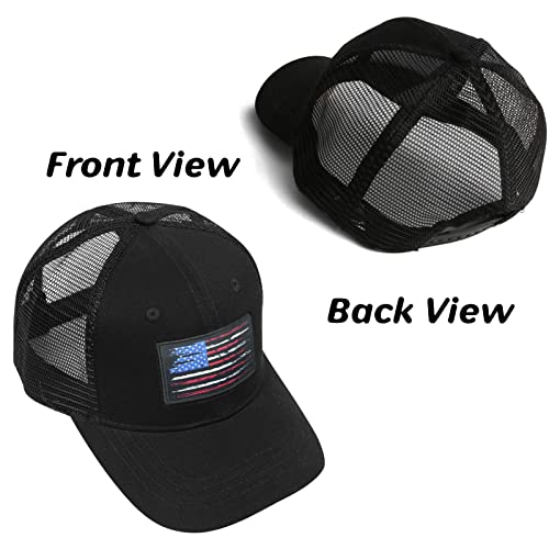 American Fish Flag Trucker Hats - Fishing Gifts for Men - Outdoor Snapback Fishing Hats Perfect for Camping and Daily Use