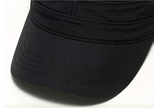 COOLSOME Military Hat Army Cap Basic Daily Wear Breathable Quick Dry Cadet Style (Black)