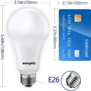 150 Watt LED Bulb, 2600LM Super Bright Light Bulbs, Daylight 5000K, Dimmable A21 LED Bulb, E26 Standard Base, UL Listed, Damp Rated, 2 Pack