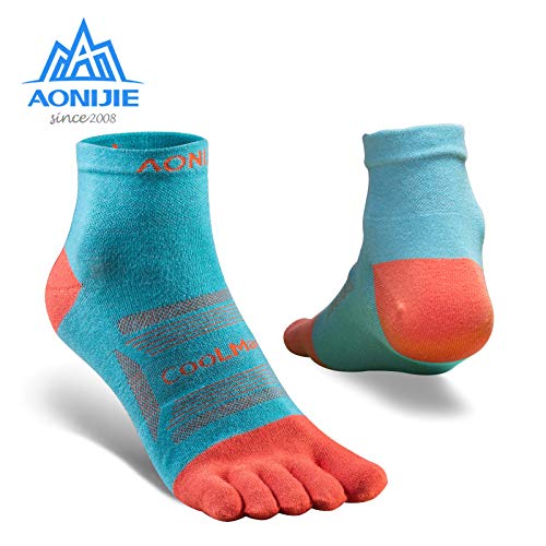 AONIJIE Toe Socks for Men and Women High Performance Athletic Five Finger Quarter Socks Soft, Comfortable and Breathable, Medium