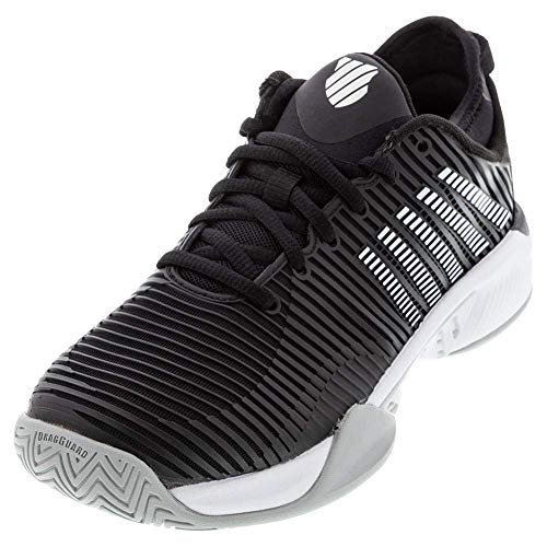 K-Swiss Women's Hypercourt Supreme Tennis Shoe, Black/White/Highrise, 7.5 M