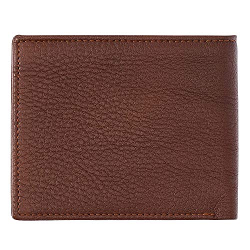 Christian Art Gifts Genuine Leather RFID Wallet for Men with Scripture Blessed Is The Man Jeremiah 17:7 Metal Emblem Multi-purpose Slots Credit Card Holders Quality Classic Brown Leather Bifold Wallet