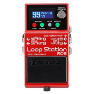 BOSS RC-5 Loop Station — modern, compact looper with first-class sound quality, 99 phrase memories, 57 rhythms and optional MIDI control. Perfect for guitar, bass, electroacoustic