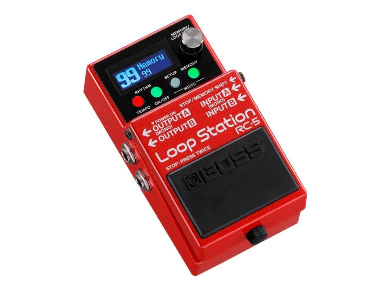 BOSS RC-5 Loop Station — modern, compact looper with first-class sound quality, 99 phrase memories, 57 rhythms and optional MIDI control. Perfect for guitar, bass, electroacoustic