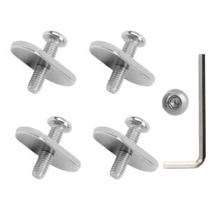 4Pack Stainless Steel Kayak Rail Track Mount Tie Down Eyelet Rail Mounting Accessories for Kayak Canoe Boat