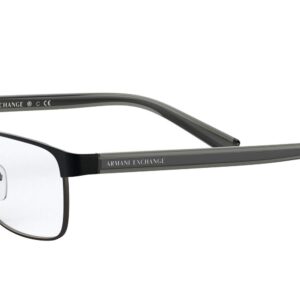 A|X ARMANI EXCHANGE Men's AX1042 Rectangular Prescription Eyewear Frames, Matte Black/Demo Lens, 56 mm