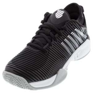 K-Swiss Women's Hypercourt Supreme Tennis Shoe, Black/White/Highrise, 9 M