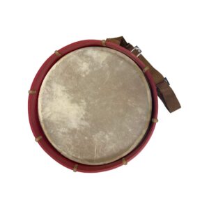 Schooner Bay Co. - 16" Civil-Revolutionary War Style Red and Blue Wooden Marching Drum with Drum Sticks and Strap- Antique Reproduction