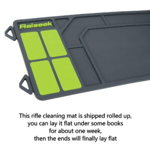 Raiseek Rifle Shotgun Cleaning Mat, Anti-Slip Magnetic Gun Maintenance Mat, Rubberized Repair Mat 36" x 10" (Grey)