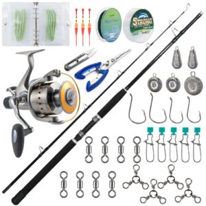 dr.fish catfish rod and reel combo 7ft spinning trolling rod heavy duty catfish rod baitfeeder catfish reel catfishing gear tackle equipment boat fishing