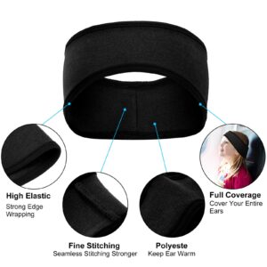 Syhood Pack of 6 Children's Ear Warmers Headband Stretch Winter Fleece Earmuffs Warm Ear Protection for Teenagers Toddlers Boys Girls Child