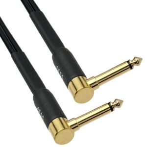 CESS-133-3f Right-Angle 1/4 Inch TS Plug to Speakon Speaker/Amplifier Cable, 2 Pack (3 Feet)