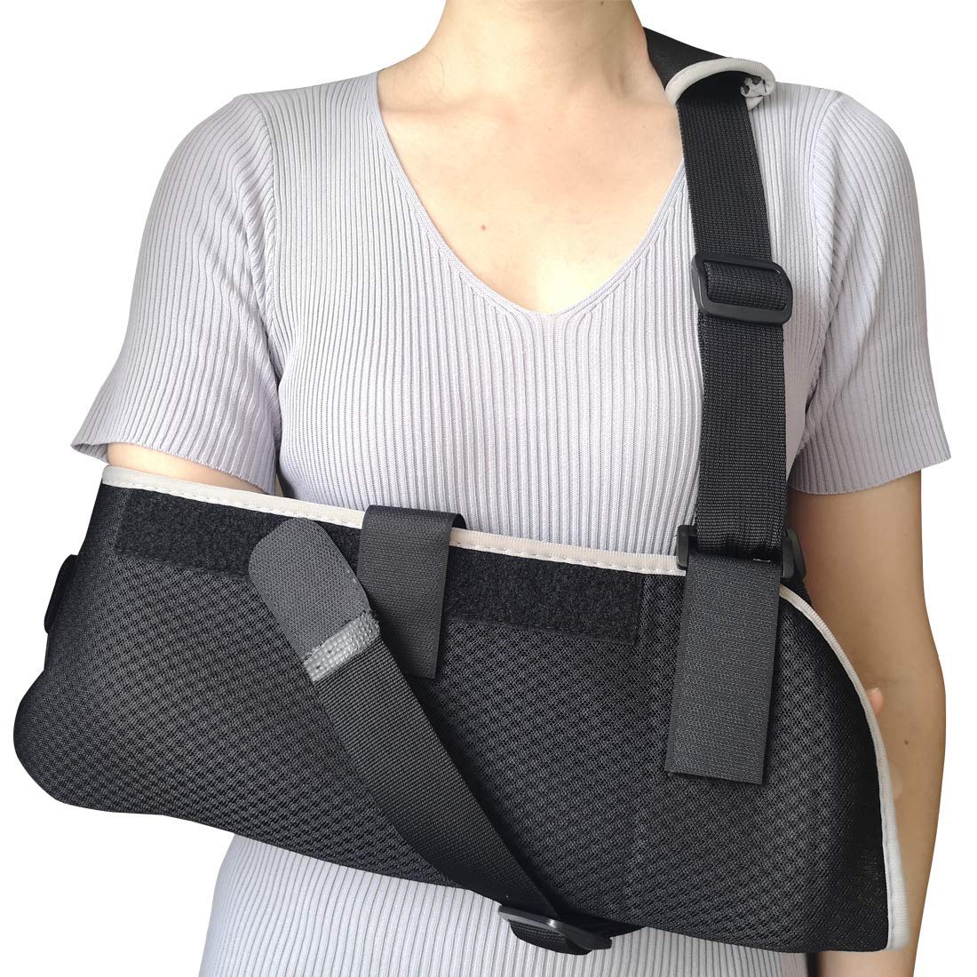 Solmyr Arm Sling, Support Strap for Dislocation & Sprains, Broken Fractured Arm Elbow Wrist,Adjustable Shoulder Rotator Cuff Support Brace Design, Adjustable Shoulder Rotator Cuff Support Brace